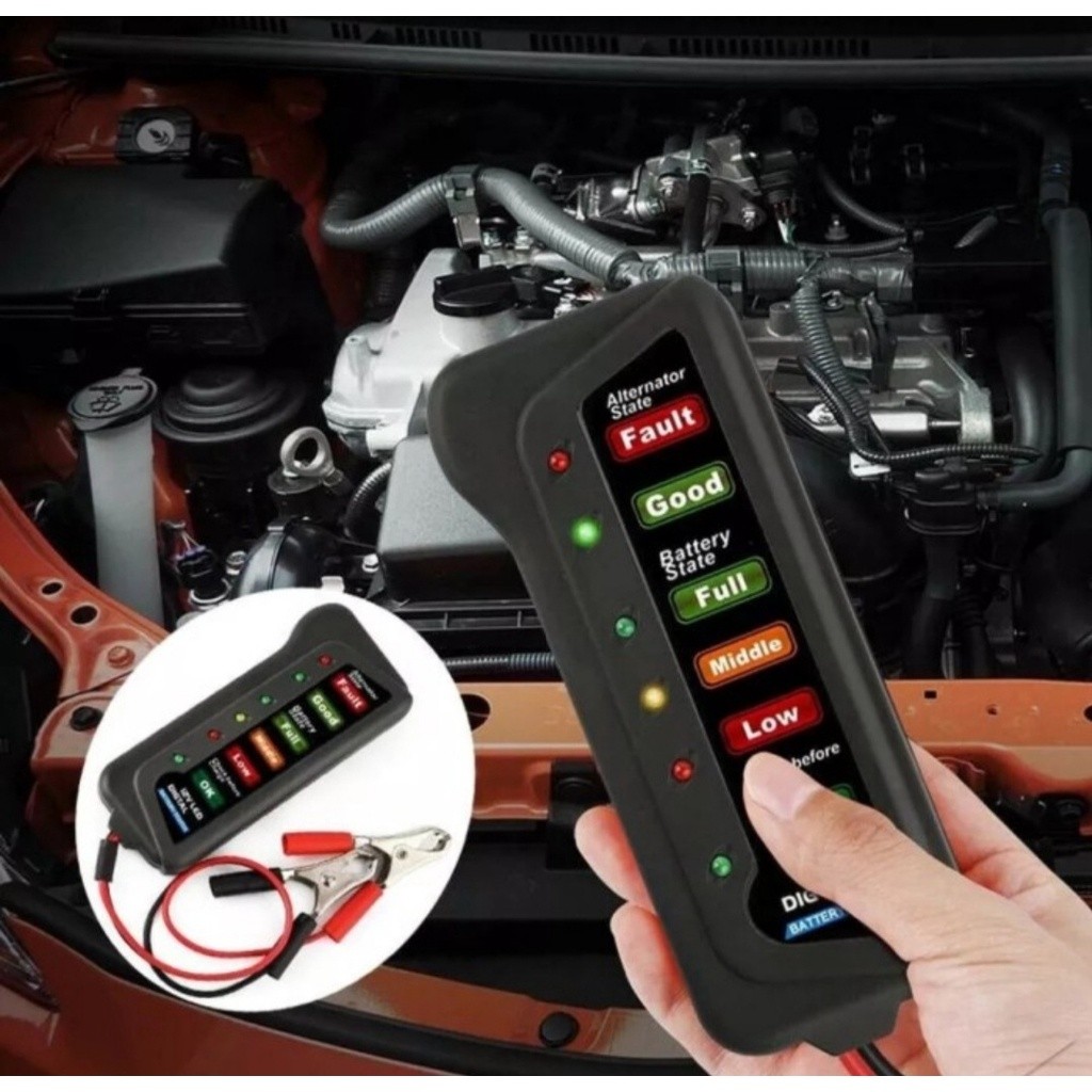 AKI BATERAI TESTER - ALAT TES BATERAI DINAMO AKI - MOBIL & MOTOR