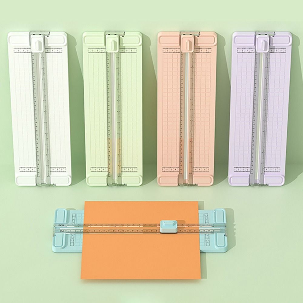 

4-in-1 Paper Cutter Bidirectional A4 Paper Cutting Paper Cutting Machine Portable with Pull-out Ruler Paper Trimmer