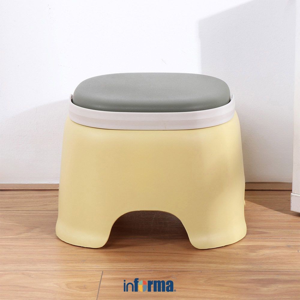 Informa Bumble Bangku Medium - Kuning/Hijau Multipurpose Stool Bangku Makan Cafe Restoran Serbaguna 