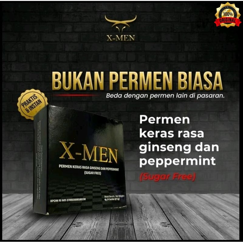 X Man Candy Original Permen Stamina Pria.Solusi Pria Cepat Lelah XMEN PERMEN RASA PEPPERMINT 1 KOTAK