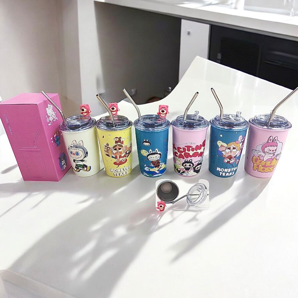 *(AJ)Tumbler Americano Labubu / Tumbler Americano Stainlles Motif Labubu Viral