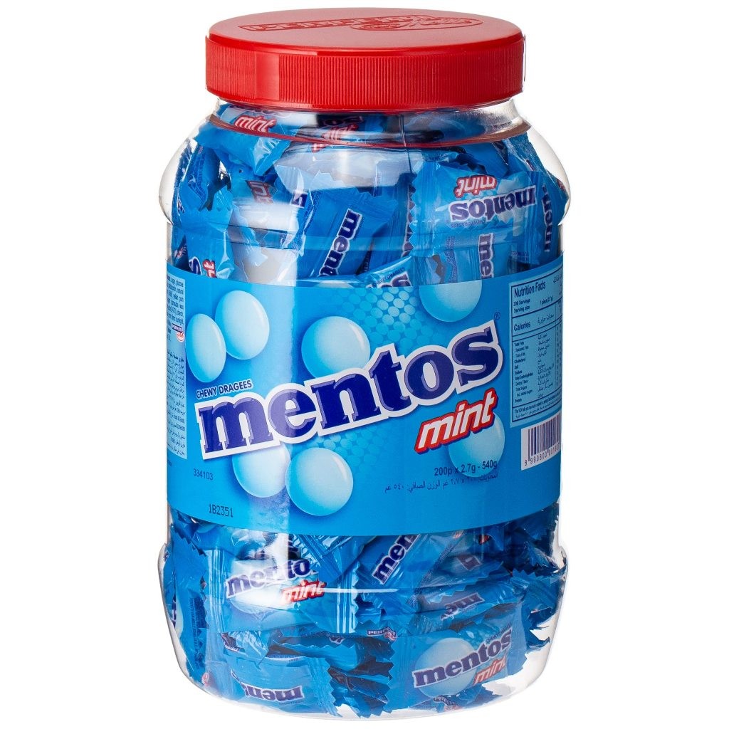

Mentos chewy dragees toples (isi-+200 butir) mint
