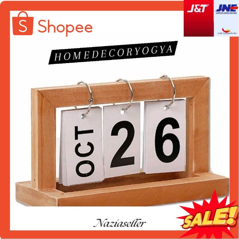 

NZS Kalender Meja Unik Cantik Shabby | Kalender Kayu Hiasan COD
