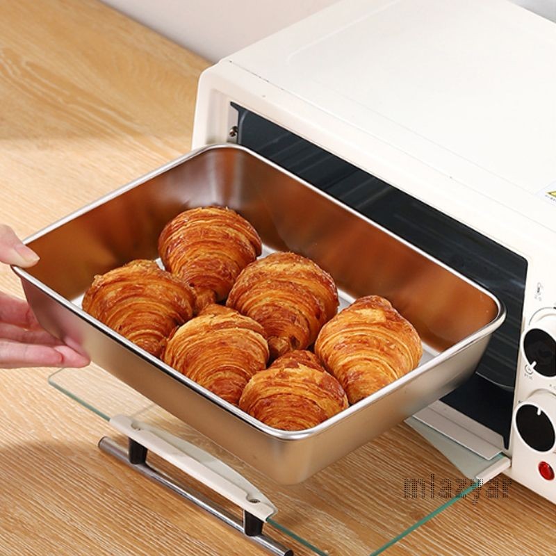 Nampan Stainless Steel / Nampan Persegi Stainless / Nampan Kotak Dilengkapi Dengan Penutup Mia