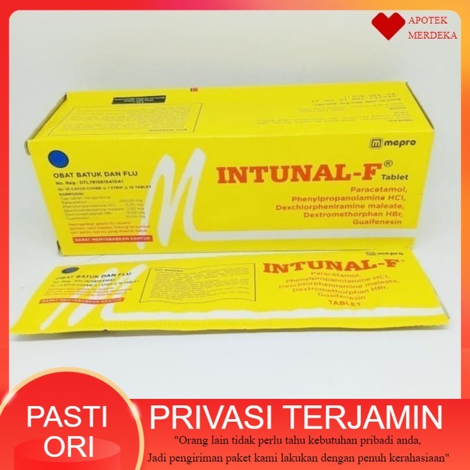 Intunal Forte 10 Tablet / Intunal F Tablet Per Strip Isi 10 Tablet (per Strip)