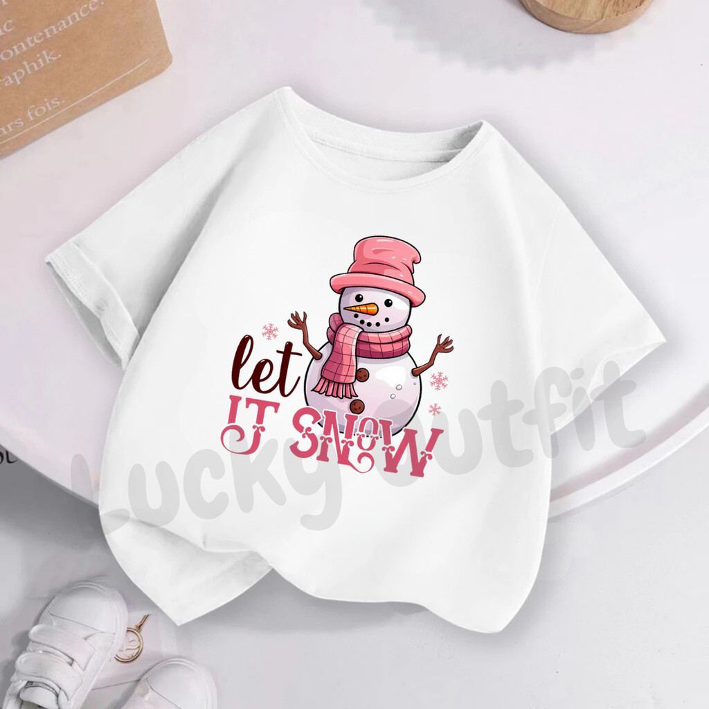 Baju Natal Anak Perempuan Sekolah Minggu / Kaos Tshirt Natal Christmas Free Custom Sablon Distro