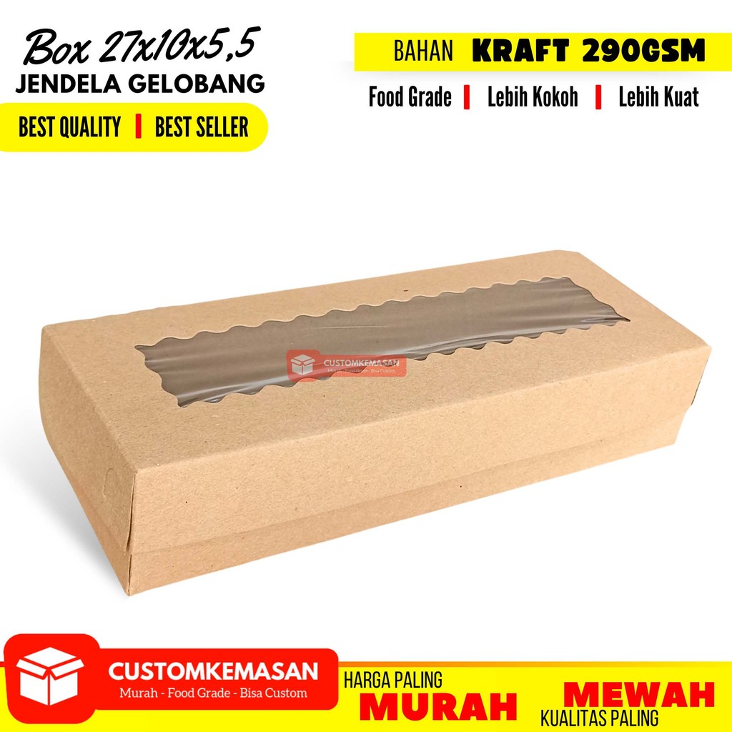 Box Donat Isi 3 Jendela   / Dus Donat / Kemasan Donat / Dus Bandeng / Dus Bomboloni / Donat isi 3 Ta