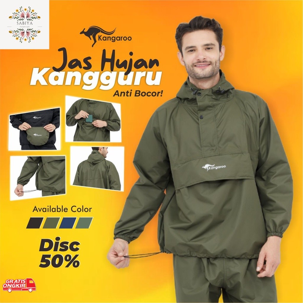 Jas Hujan Murah / KANGAROO RAINCOAT Jas Hujan Kangguru Anti Tembus mantel Jas Hujan Pria Kanguru Jas