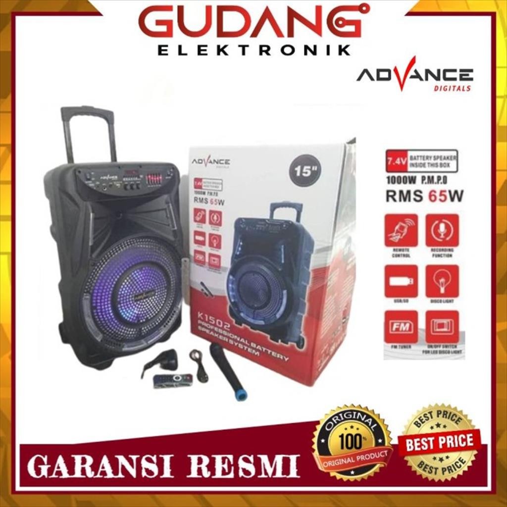 SPEAKER ADVANCE K1502 SPEAKER PORTABLE ADVANCE K-1502