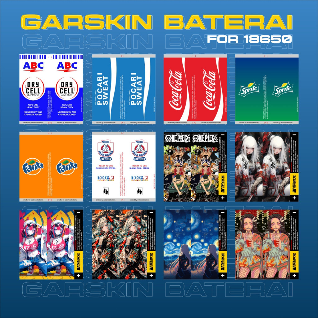 

garskin baterai 18650 new product