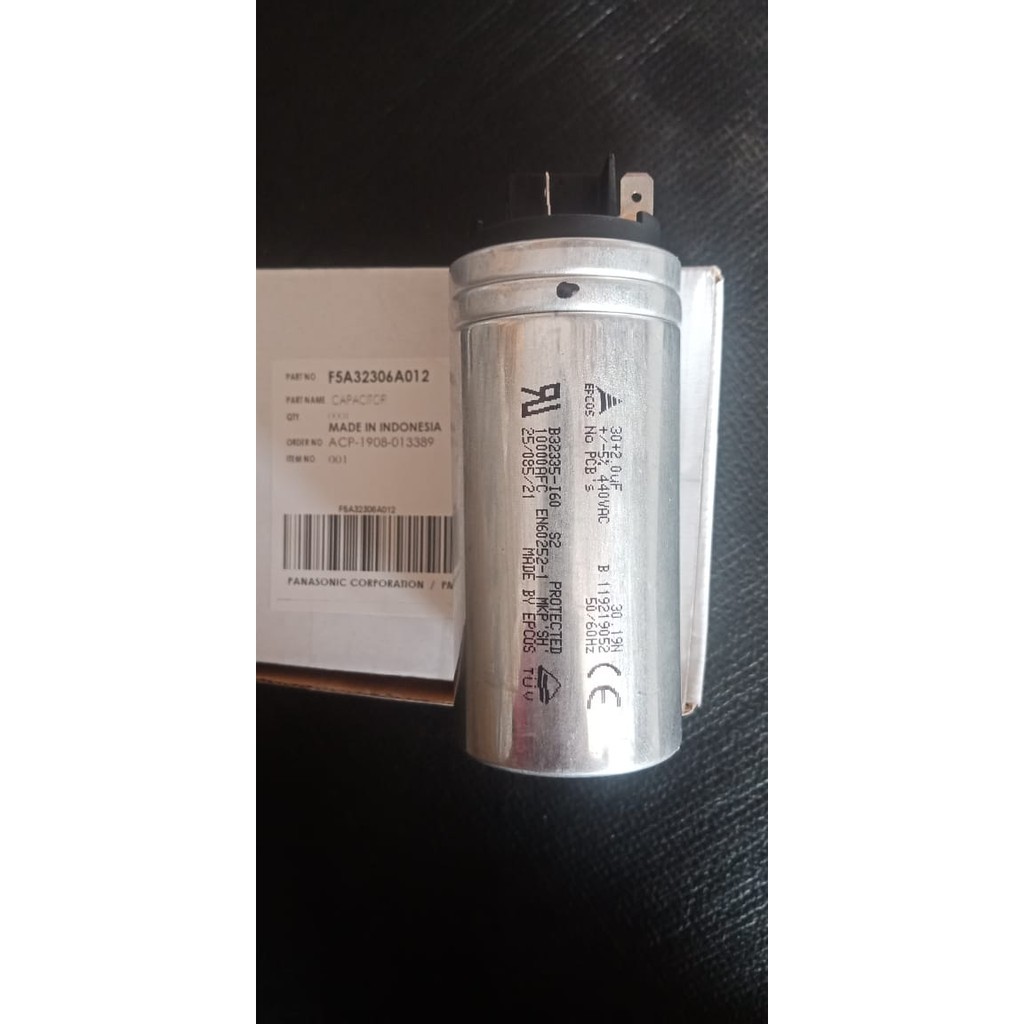 KAPASITOR CAPASITOR AC OUTDOOR PANASONIC 30/2.0 UF 440 VAC 30+2 UF 440VAC