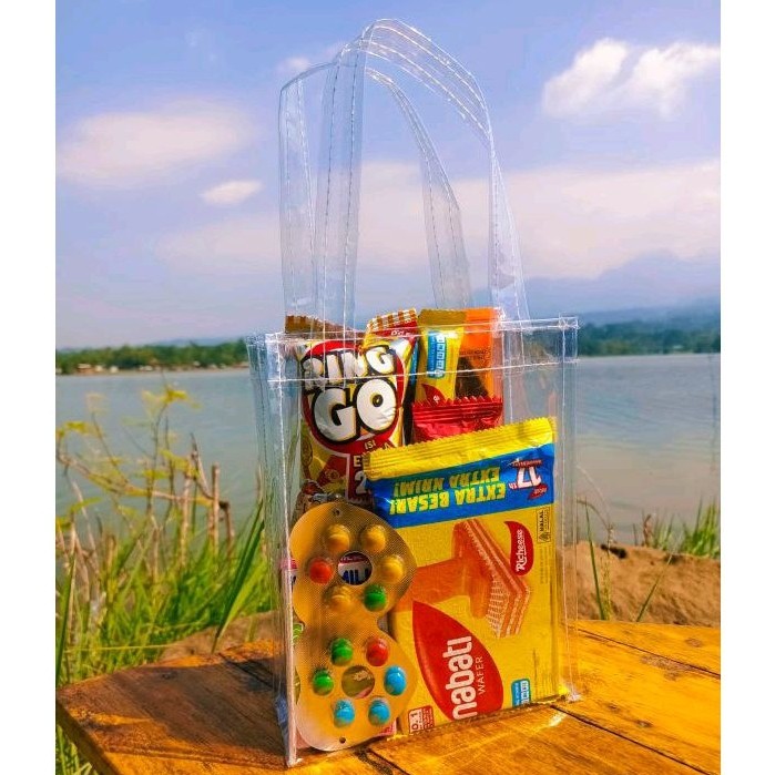 

Tas Mika Transparan (Ready Langsung Kirim) p.15*t.20*l.5 PwC
