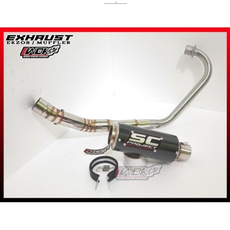 SC project karbon knalpot YZF-R15 V3/V4, MT15, R15M, R15MT