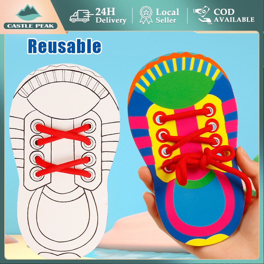 

Shoelace Threading Teaching Toys Learn to Tie Shoelaces Toy Kids Toddlers Fine Motor Skills Toy Early Educational Toys Boys Girl
