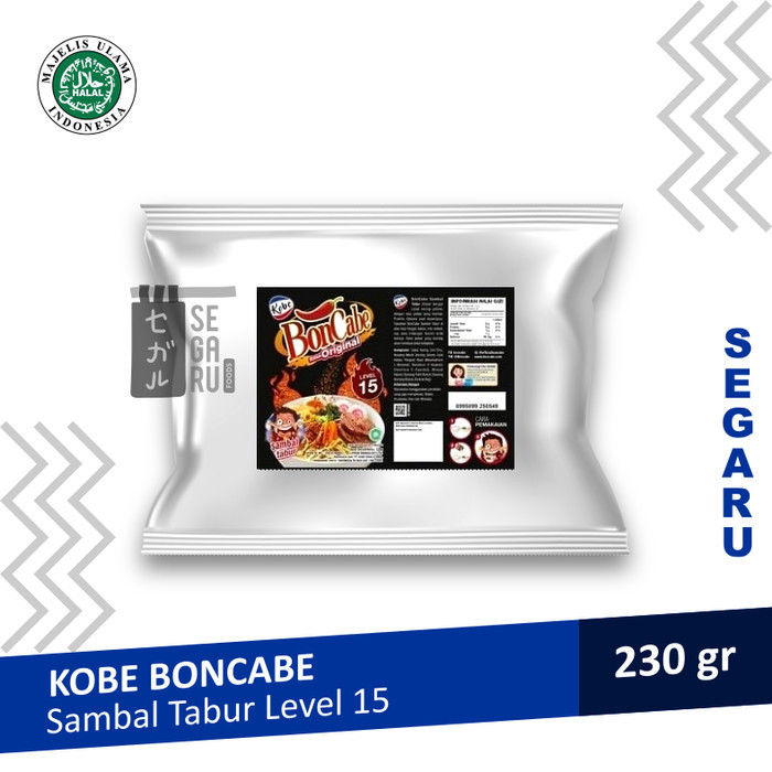 

✨TERLARIS -KOBE BonCabe Level 10 / 15 / 30 / 50 Chili Sambal Tabur - LEVEL15 (230gr)