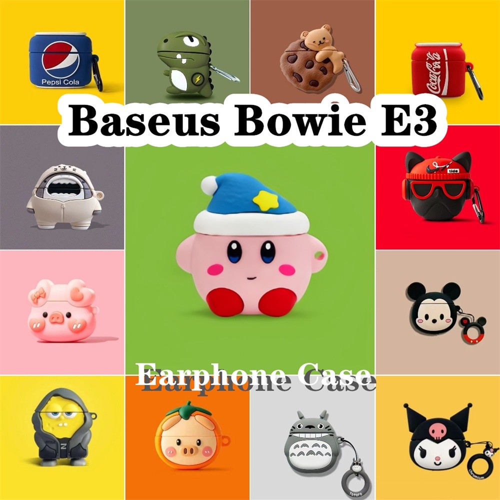 【Coco Case】Untuk Baseus Bowie E3 Case Kreatif Soft Silicone Earphone Casing NO.2