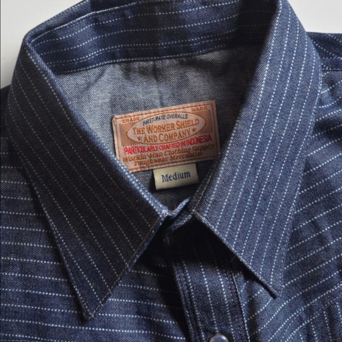 WHS 11 - 7oz Indigo Wabash Western Shirt - XS