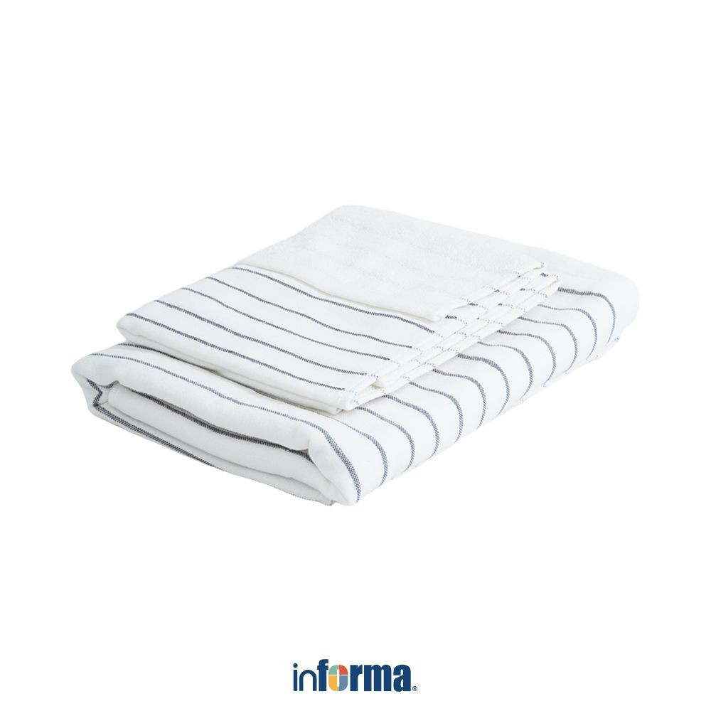 Informa Cassandra Set 2 Pcs Handuk Travel - Putih Bath Towel Anduk Badan Travel Perlengkapan Traveli