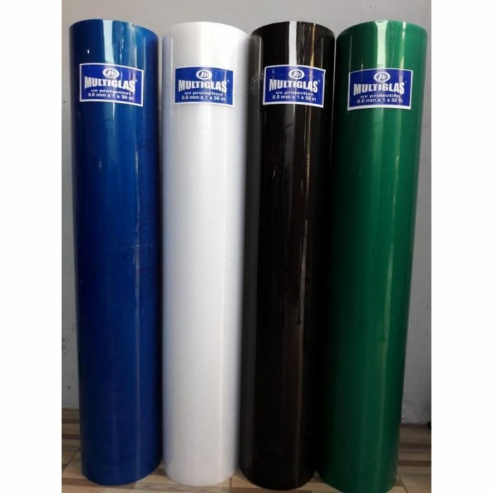 penutup pagar rumah fiber pagar polos tebal 0.8mm - Biru, 0.8