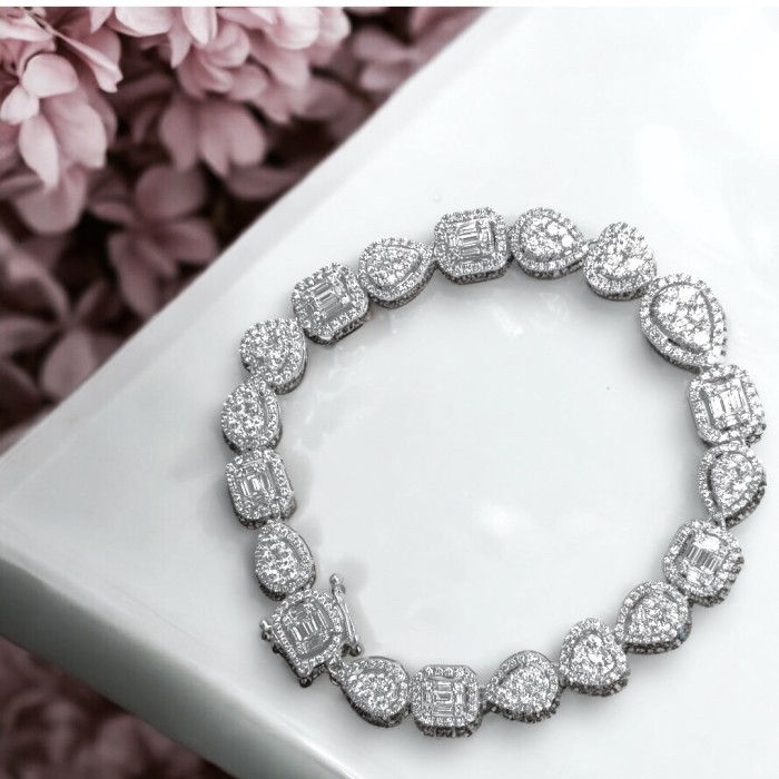 Gelang berlian fancy tennis diamond/ Diamond bracelet fanct tennis-Diamond jewelry