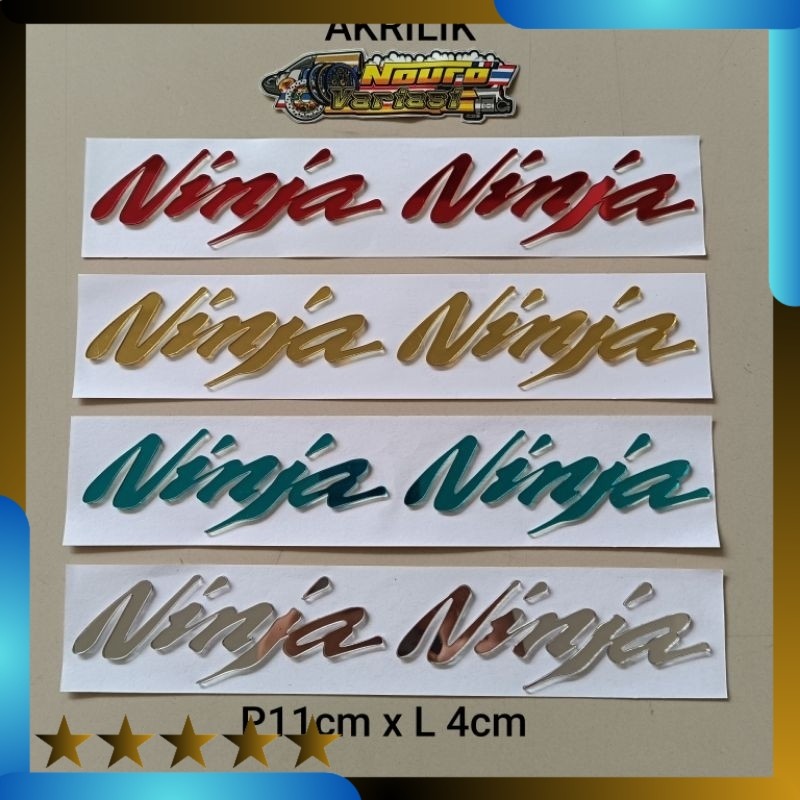 Emblem Akrilik Ninja timbul logo berkualitas Lightnaziashop