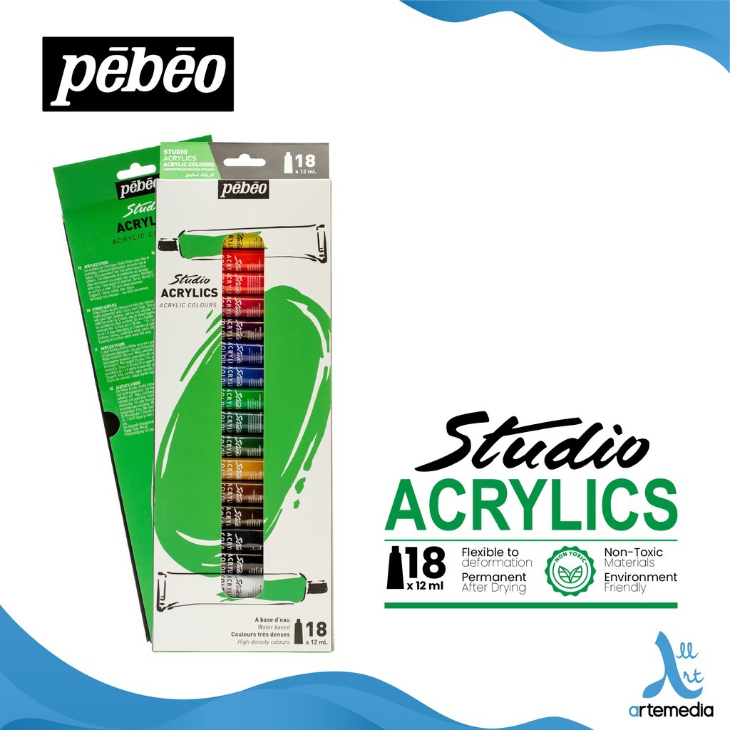 

Gramedia Surabaya - Pebeo Studio Acrylic Paint 18x12ml Tube Set