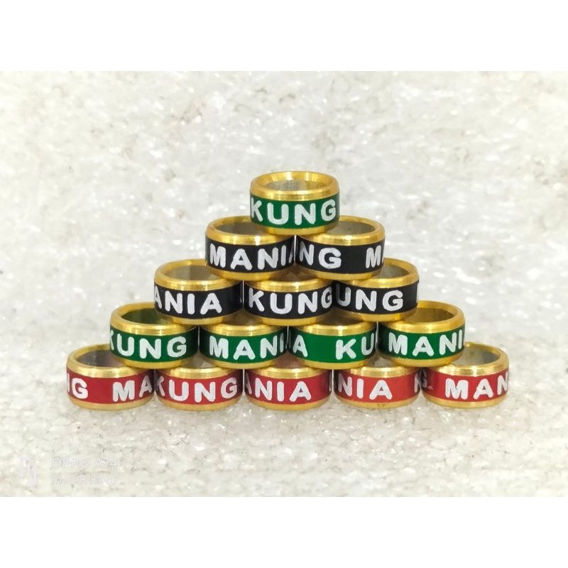 RING BURUNG PERKUTUT  SLIM TANDA PERKUTUT SLIM MATA KUCING BISA CETAK NAMA NOMER KANDANG