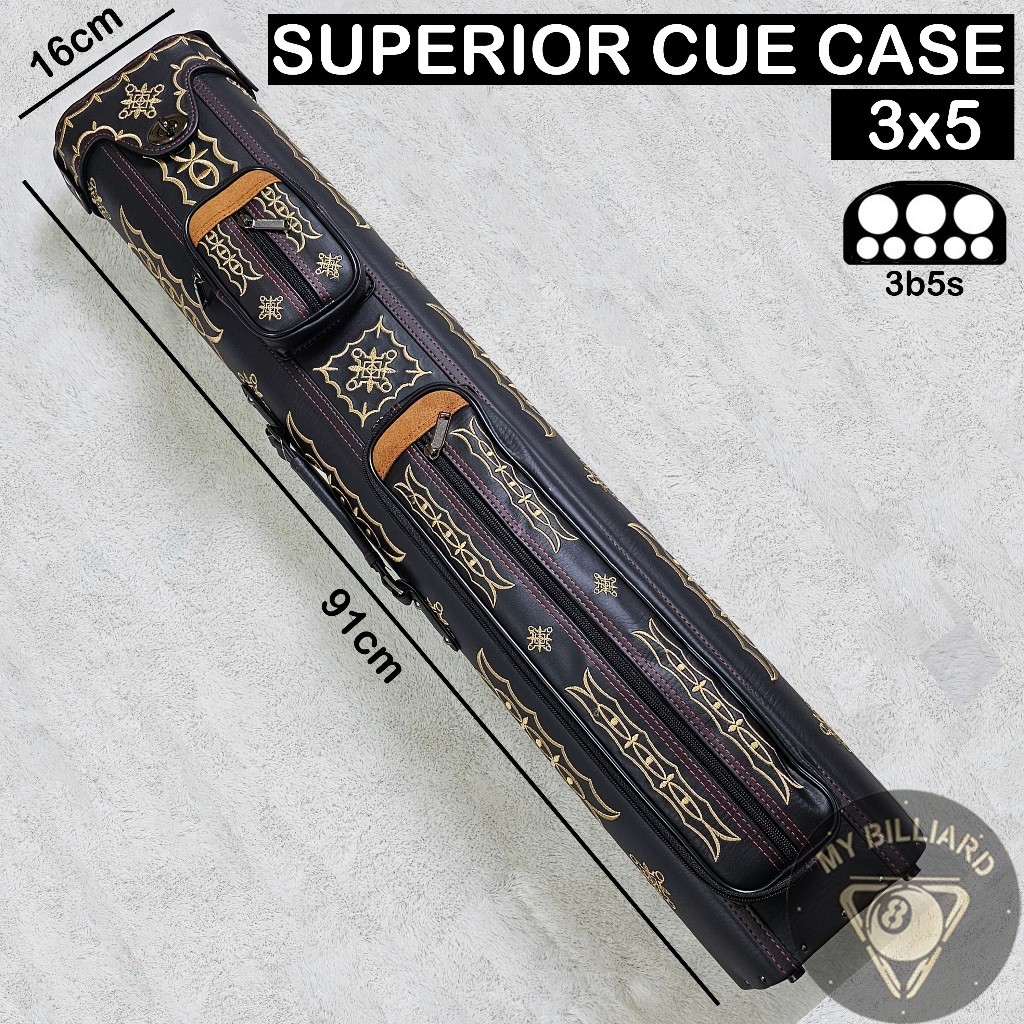 Superior Cue Case 3x5 - Hard Cue Case Stik Billiard 3B5S billiar