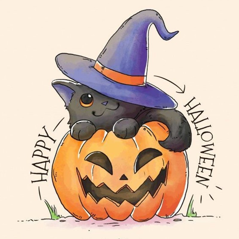 

Clear stamp and Metal Cutting dies Happy Halloween animal cat pumpkin Transparent DIY Silicone Seals Scrapbooking Card