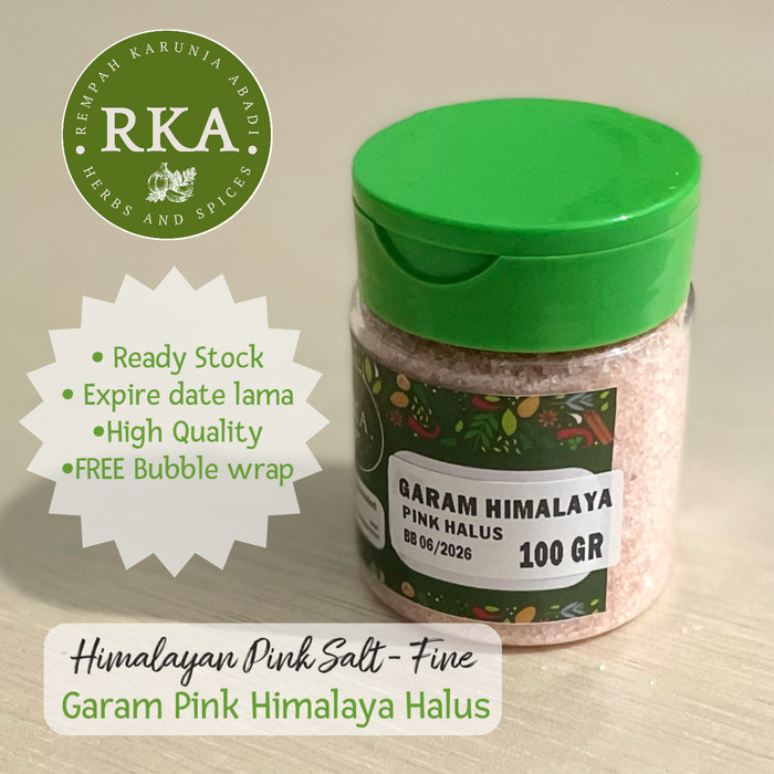 

Garam himalaya Pink Halus 100 gr / Himalayan Pink Salt Fine 100gr