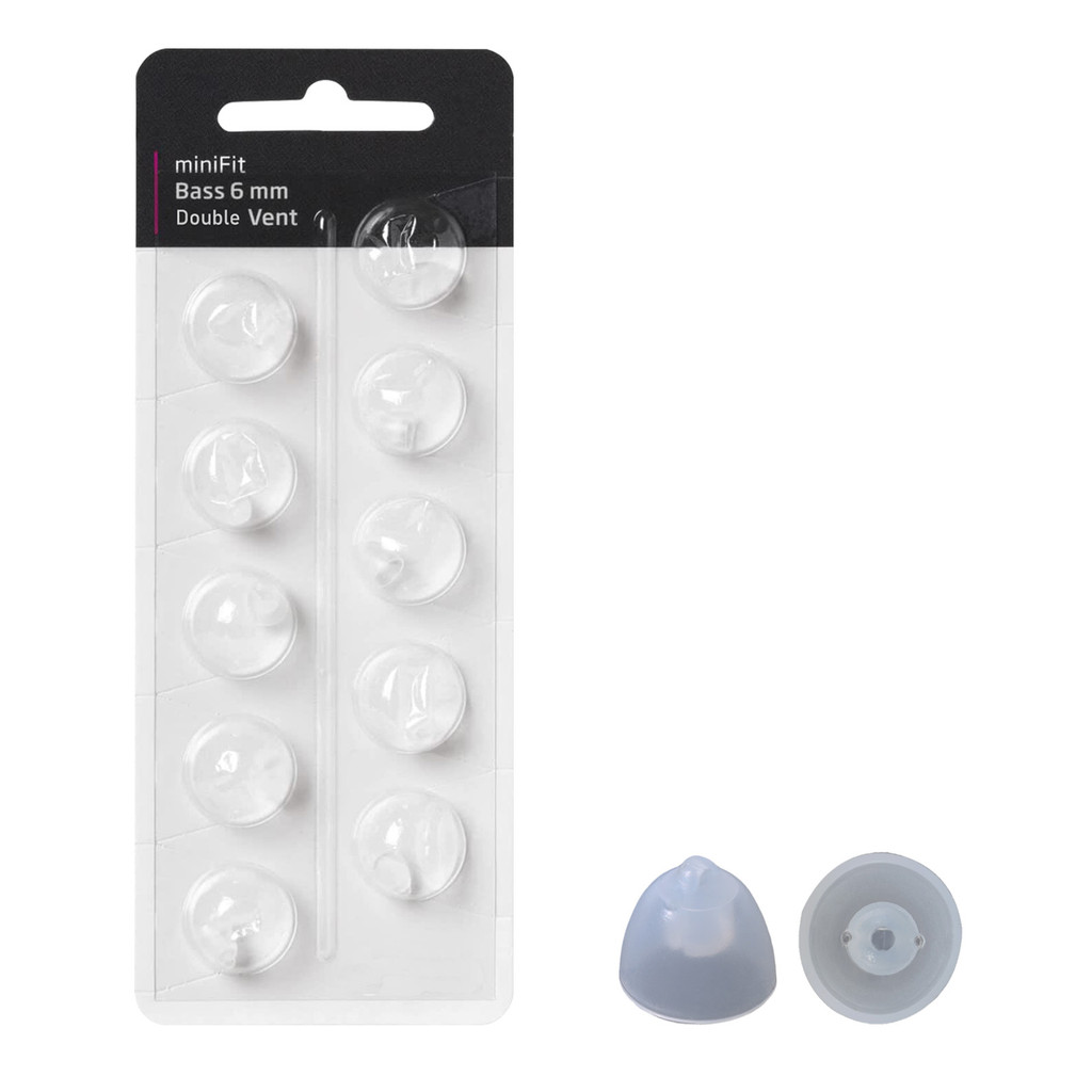 Hearing Aid Domes For Oticon Replacements, Oticon Minifit Double Vent Bass Domes (6 Mm/10Pcs) Univer