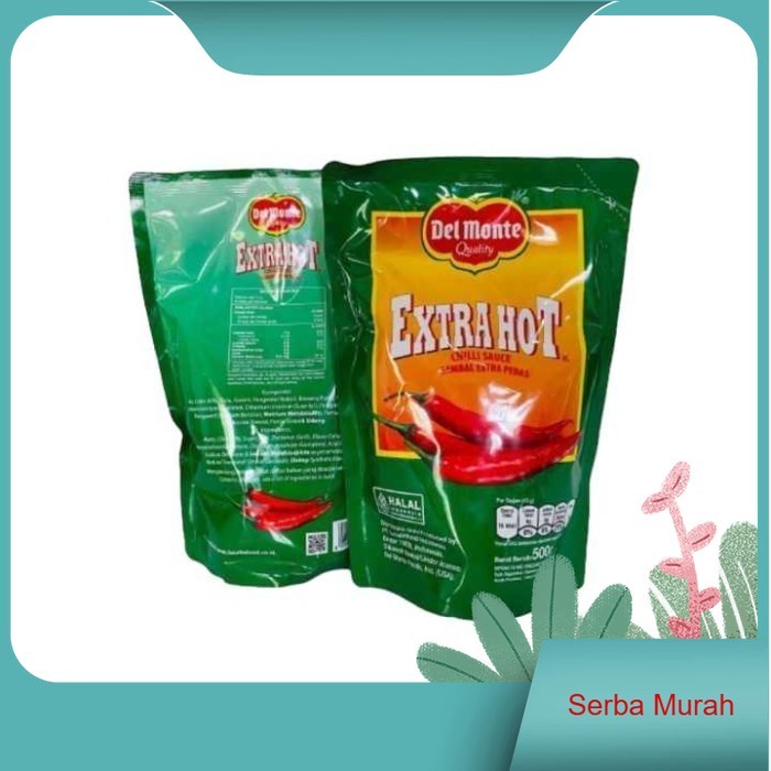 

Saus Delmonte Tomat Extra Hot 500gr / Sauce ketchup xtra pedas Pouch 500 gr - XTRA HOT