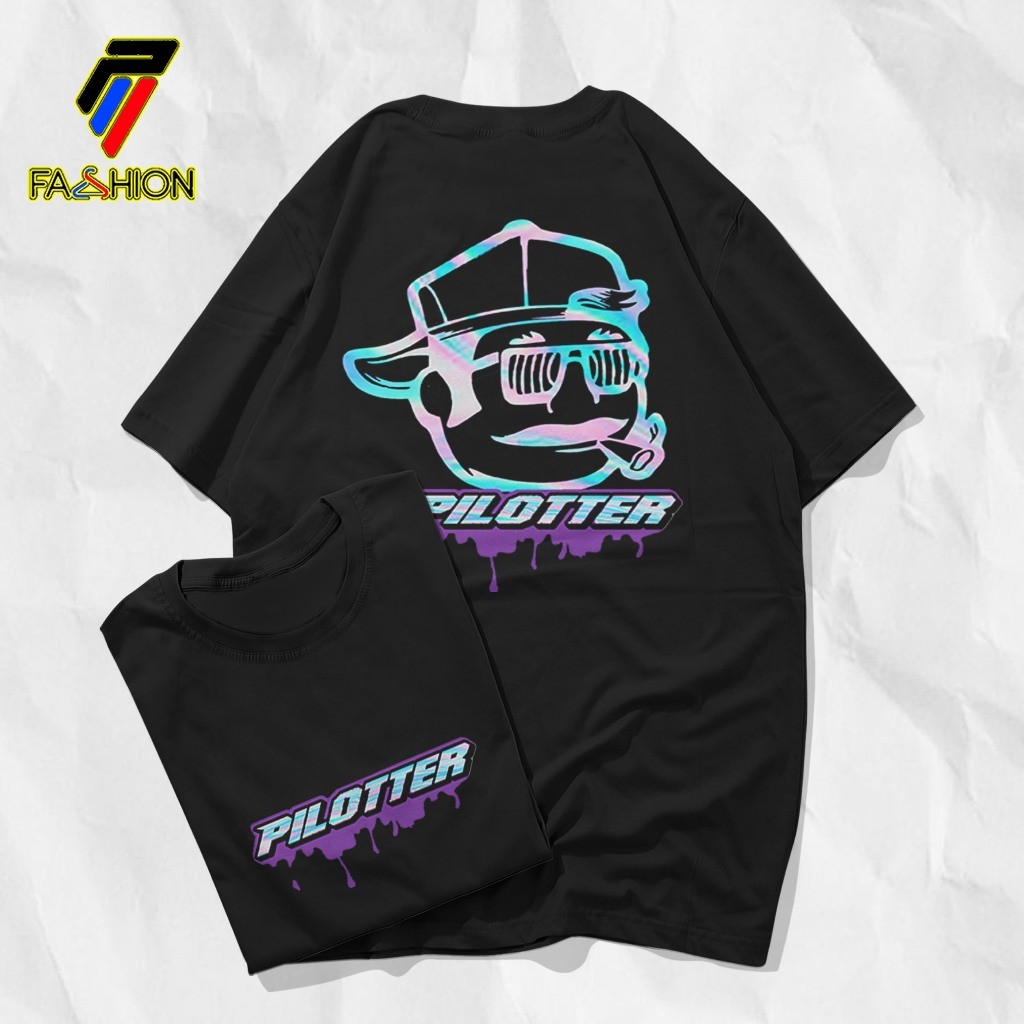 KAOS PILLOTER SMOKER ORIGINAL - TSHIRT PILLOTER SMOKER BLACK SABLON PREMIUM PMF0091