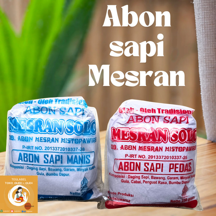 

⭐BISA COD⭐ Abon Sapi Ayam Mesran Oleh Oleh Tradisional Asli Solo - Manis, Abon Ayam