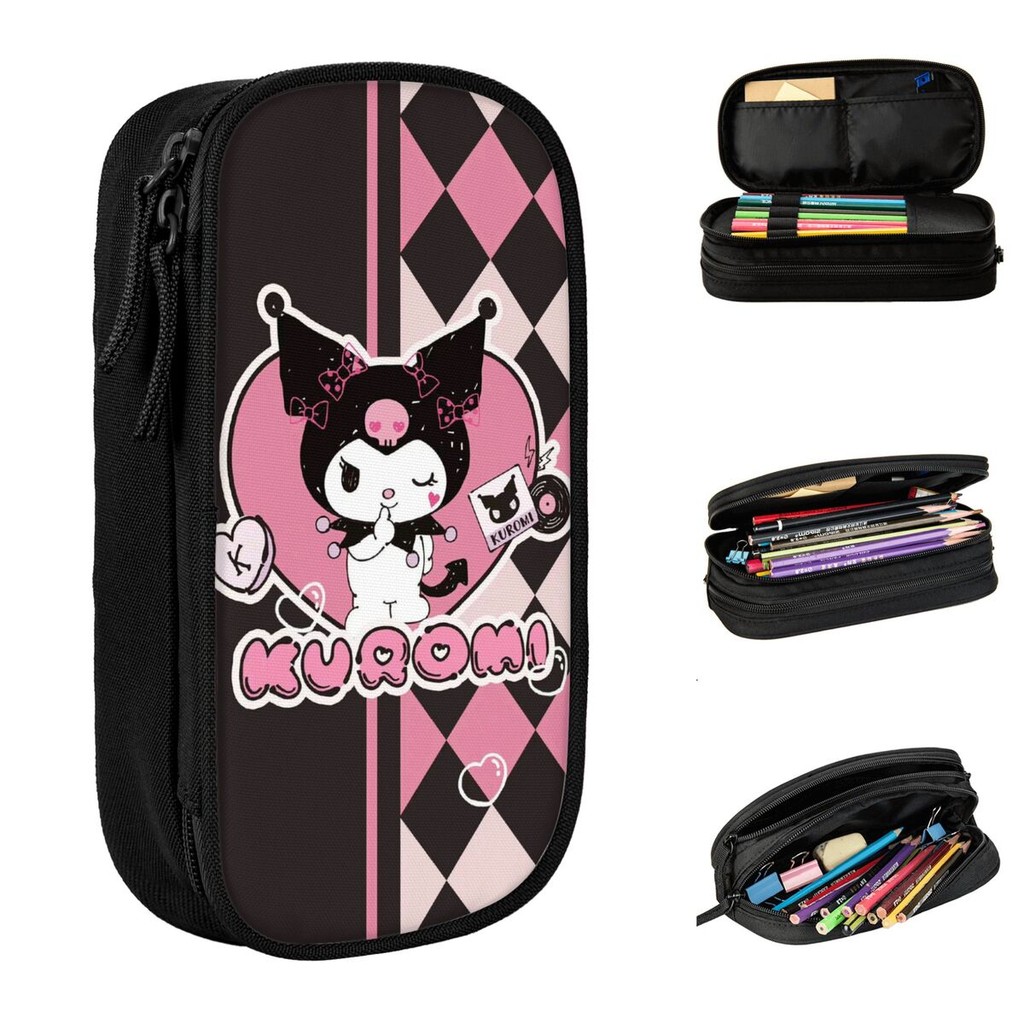 

Hello Kitty Kuromi Pencil Case Fun Pen Pencil Bags Student Big Capacity School Supplies Zipper Pencilcases