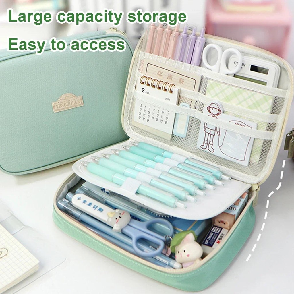 

Simple style pencil case, large capacity pencil bag, small piece storage bag, student stationery organizer back-to-school season