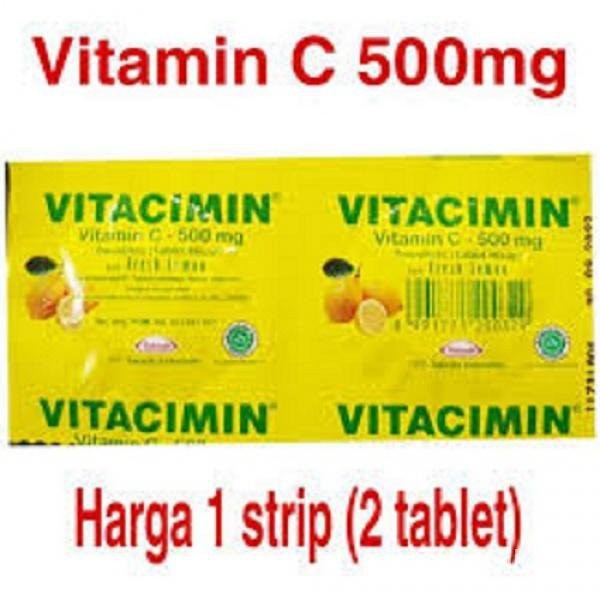 

VITACIMIN 1 STRIP VITAMIN C 500mg TABLET HISAP ( 1STRIP 2TABLET )
