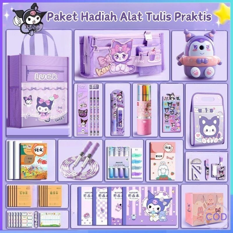 

[COD] 45-in-1 Alat Tulis Anak SD Set / Set Tas tangan Anak Perempuan Sanrio Stationery Set