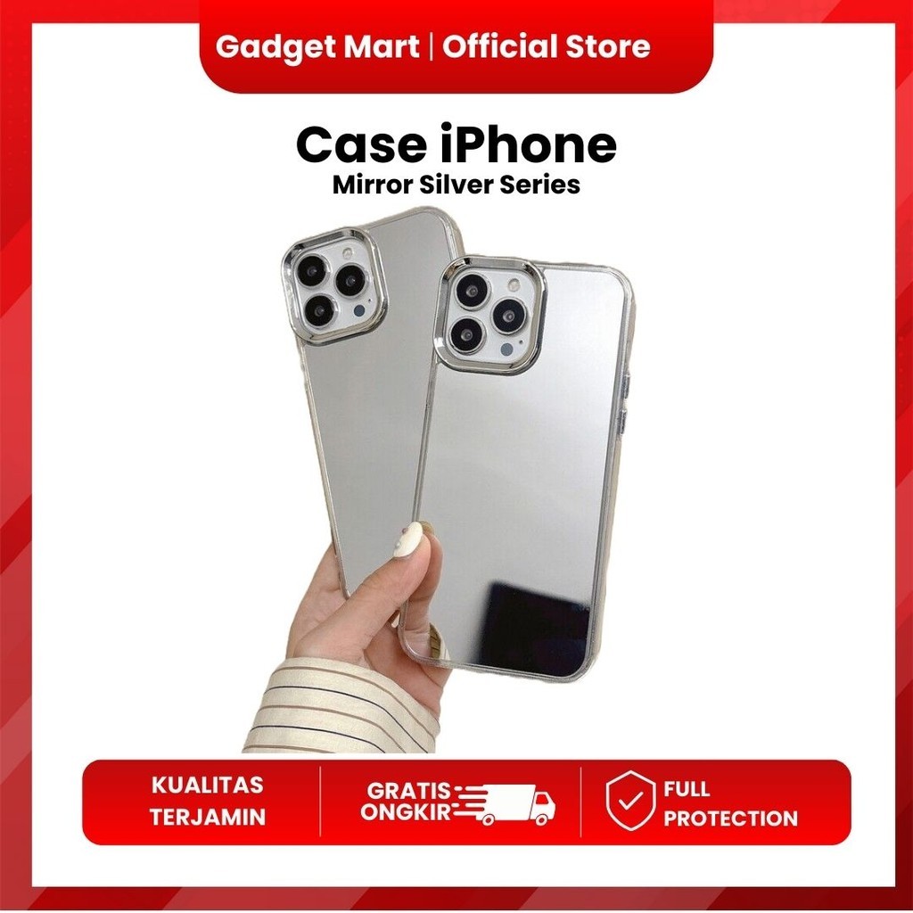 Case iPhone Apple 11/12/13/15 PRO/PROMAX Mirror Silver Series