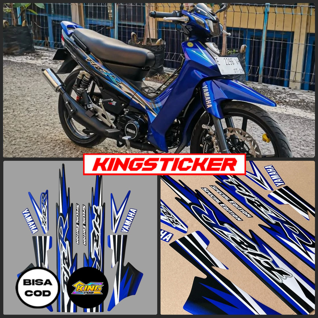 striping yamaha fizr special edition hitam biru