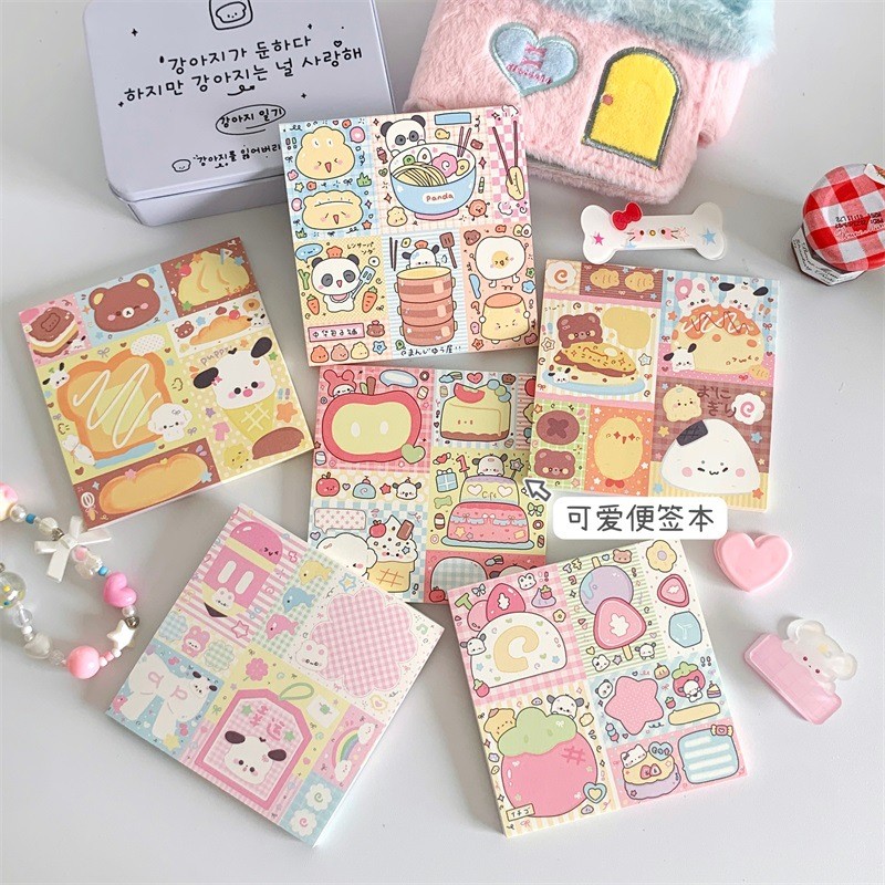 

[HARU] 10.2x10.2cm Cartoon Character Series Memopad Notepaper Kertas Memo