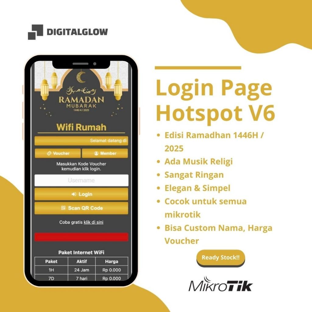 [NEW] V6 Template Login Page Edisi Ramadhan 1446H - Sangat Ringan