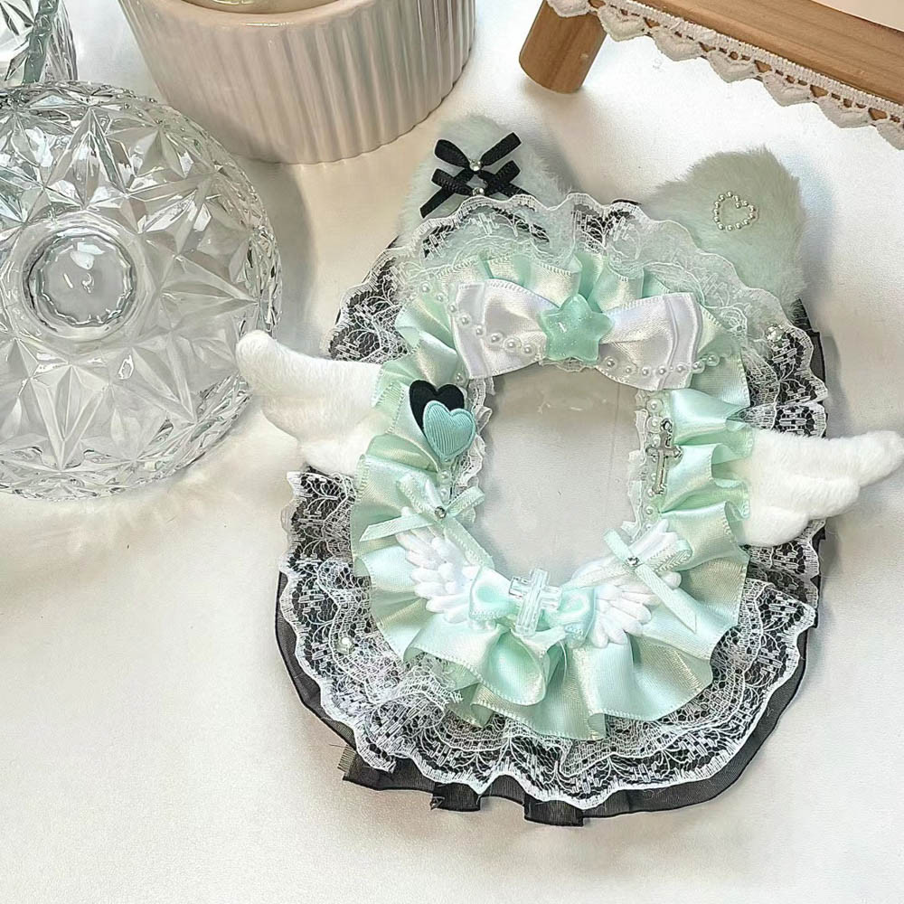 

Top loader ID Card Holder Lace Handmade Cute Photo Card Sleeve 3 Inch Small Photocard Protector Display Bag Pendant Keychain