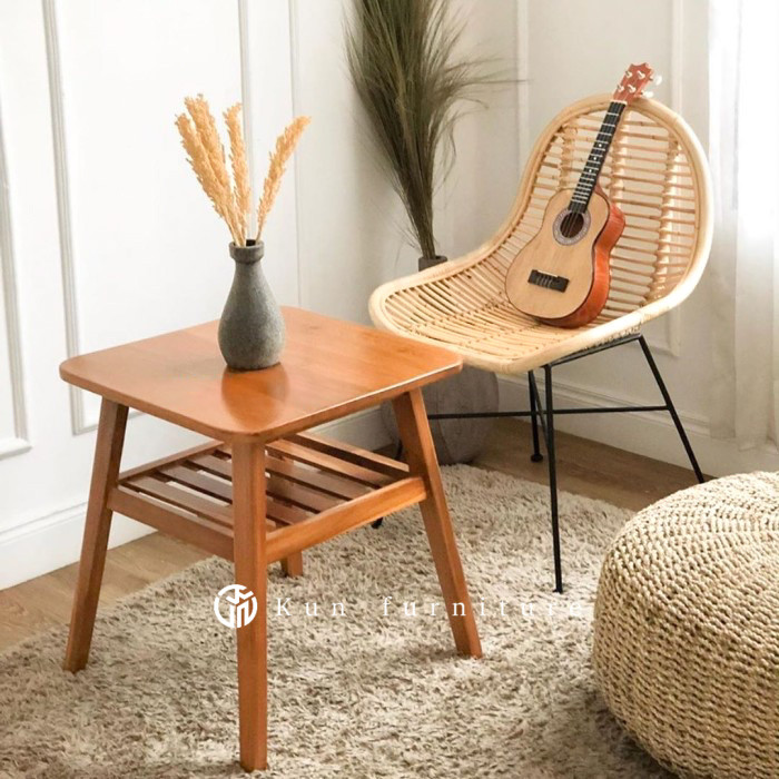 Meja Kecil Kotak, Meja Kopi, Meja Sudut, Meja Teras Kayu Jati Murah