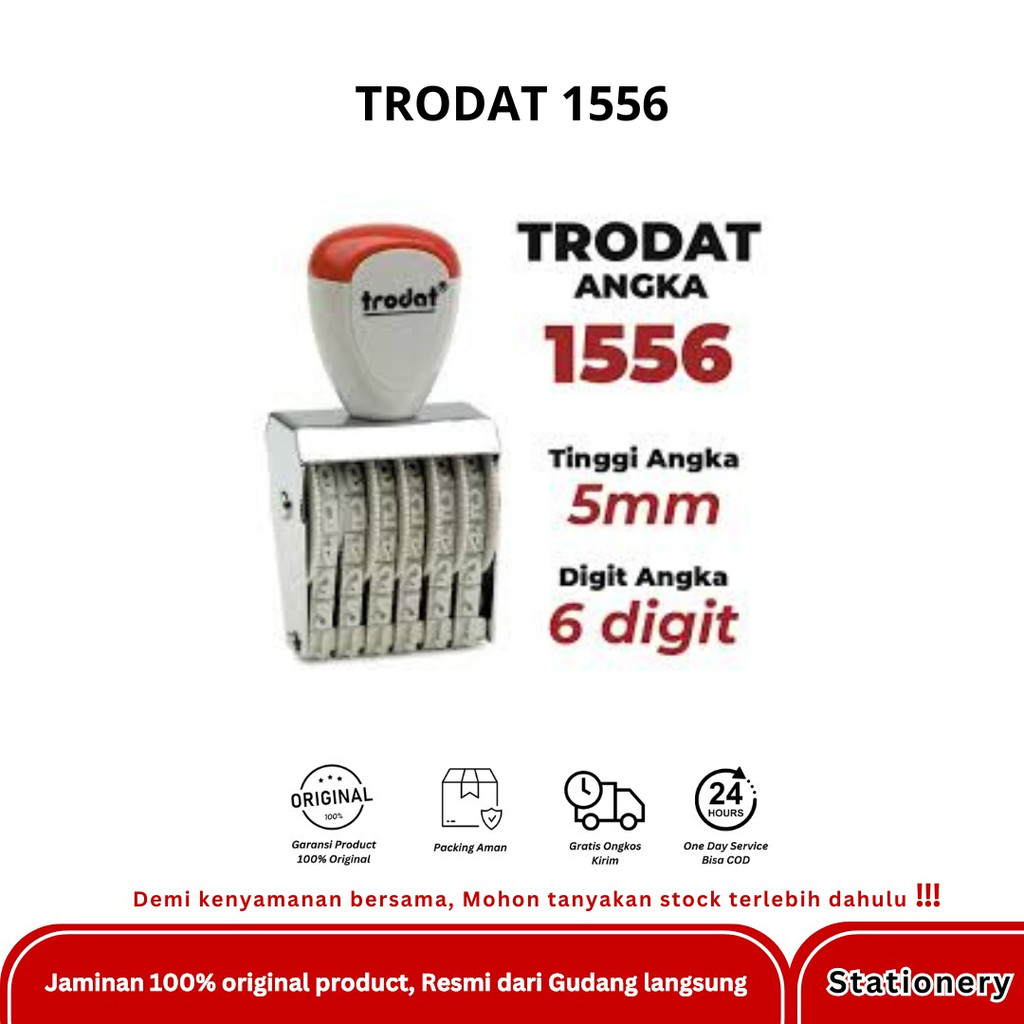 

STEMPEL ANGKA 6 DIGIT TRODAT 1556 - 5 MM