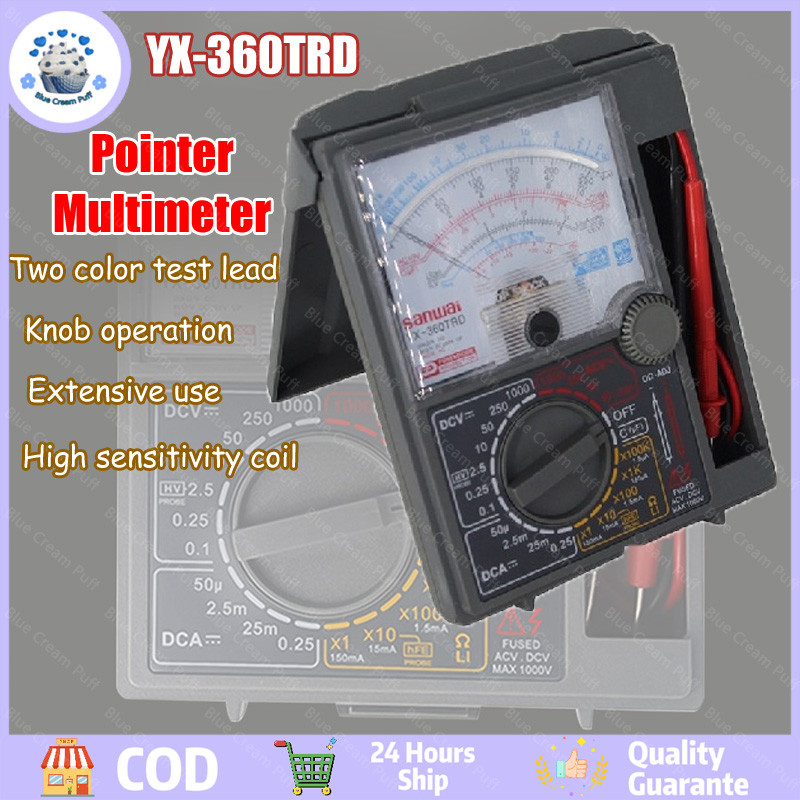 YX-360TRD Multimeter DC AC Analog Multi Tester Manual Multimeter Dioda Perlindungan Multimeter DC AC