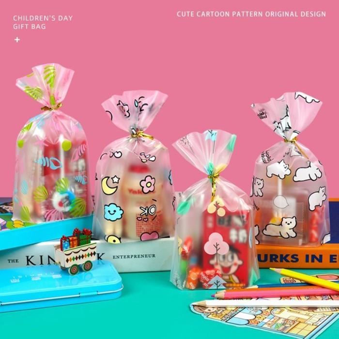 

[LOGU] Goodie Bag Lucu Motif Kartun isi 50 pcs, Plastik Souvenir Anak Motif Karakter Kartun Untuk Ulang tahun atau acara anak