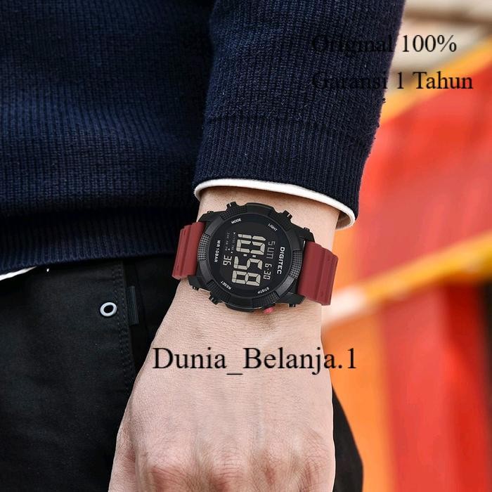 Original 100% JAM TANGAN PRIA DIGITEC DG 5189 DG5189T DIGITAL Garansi 1 Tahun