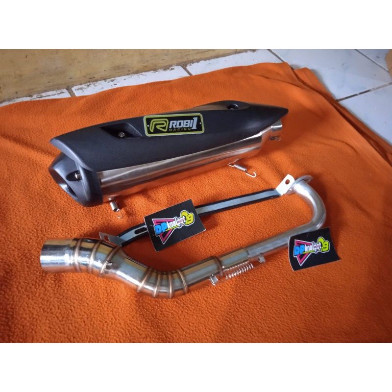 #1 knalpot Racing ROB1 PCX N-MAX VARIO BEAT SCOOPY MIO Dll rob 1 kalem