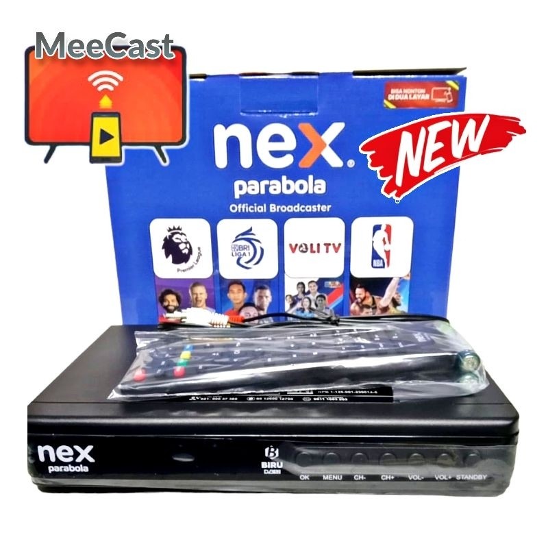 Receiver Digital Satelit Nex Parabola Mola Merah Biru Kuning Receiver Satelite C & Ku Band Bonus Sia
